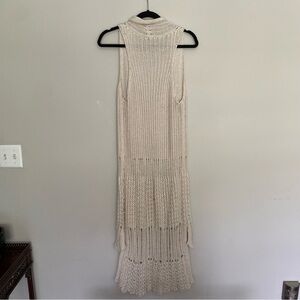 Hem & Thread Crochet Duster Cardigan Boho Coastal Beach Witchy Granola Size M